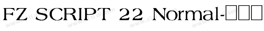 FZ SCRIPT 22 Normal字体转换
